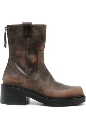 vic matiè Heeled Boots, female, , Size: 9 US Saddle Boots Biscotto Tronc Style