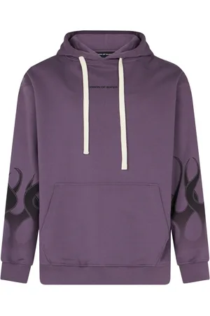 Vision Of Super Hoodies, male, , Size: XL Flames Lightweight Hoodie /Black