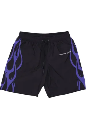 Vision Of Super Beachwear, male, , Size: L Flame Swim Shorts /Purple
