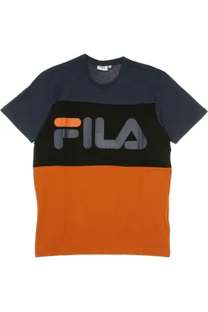Fila T-Shirts, male, , Size: S Cinnamon Stick/Black Iris Mens T-Shirt
