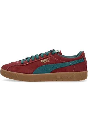 PUMA Sneakers, male, , Size: 7 US Dark Jasper Low Shoe with Leather