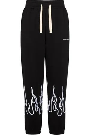 Vision Of Super Sweatpants, male, , Size: M Flame Embroidered Pants