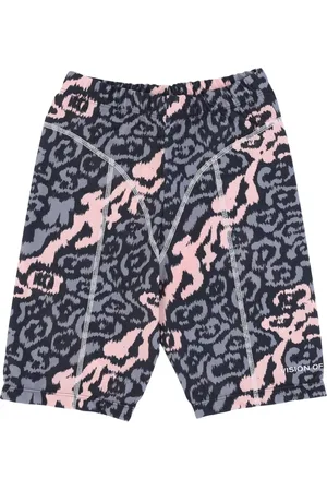 Vision Of Super Training Shorts, female, , Size: M Leopard Cycling Shorts Pink/Grey