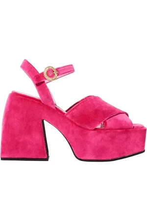 NODALETO High Heel Sandals, female, , Size: 7 1/2 US Platform Sandals with Decorative Buckle