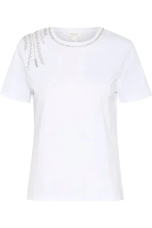 Part Two T-Shirts, female, , Size: 2XL Delicate T-shirt with Decorative Details