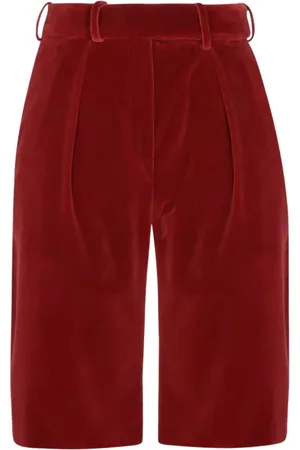 ALEXANDRE VAUTHIER Casual Shorts, female, , Size: XS Burgundy Cotton Shorts High Waist