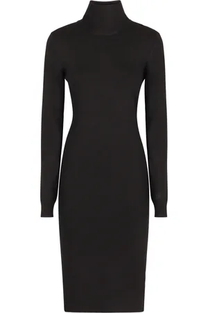 Givenchy Midi Dresses, female, , Size: S Ribbed Knit Turtleneck Dress
