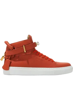 BUSCEMI Sneakers, female, , Size: 7 US Leather High-Top Sneakers with Logo