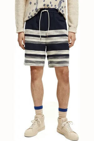Scotch&Soda Casual Shorts, male, , Size: XL Striped Linen Bermuda Shorts