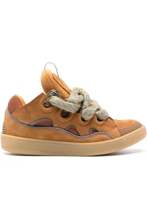 Lanvin Sneakers, male, , Size: 8 US Blue Suede Lace-Up Sneakers