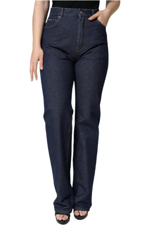 Dolce & Gabbana Boot-cut Jeans, female, , Size: XS Dark High Waist Denim Jeans