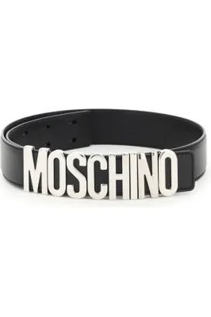 Moschino Belts, male, , Size: 3XL Logo Buckle Leather Belt
