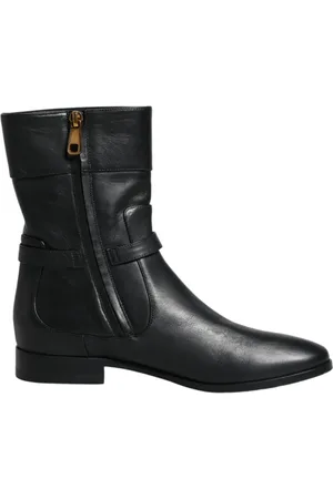 Dolce & Gabbana Ankle Boots, female, , Size: 7 1/2 US Leather Mid Calf Boots