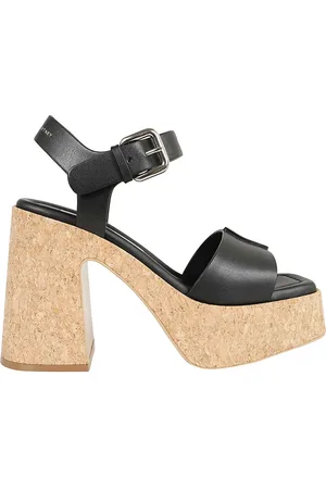 Stella McCartney High Heel Sandals, female, , Size: 10 US Chunky Heel Sandal with Ankle Strap