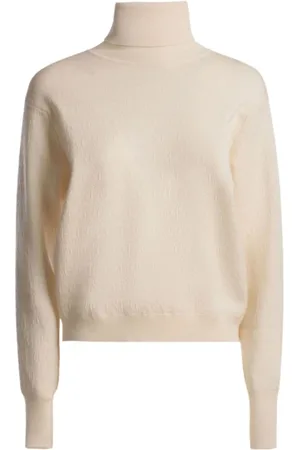 Bally Turtlenecks, female, , Size: S Textured Wool Roll-Neck Jumper