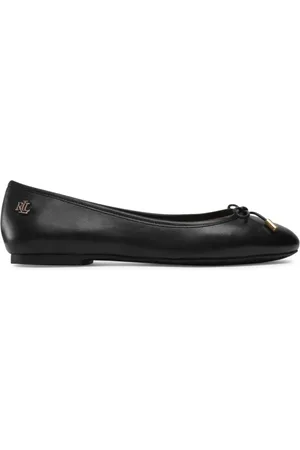 Ralph Lauren Ballerinas, female, , Size: 5 1/2 US Jayna Leather Flats Ballerinas