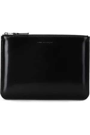Comme des Garçons Wallets & Cardholders, male, , Size: ONE SIZE Logo Wallet with Top Zip Closure