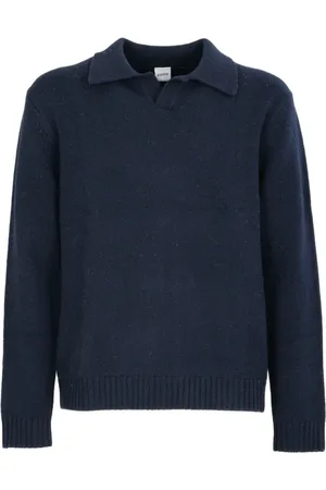 Aspesi V-neck Knitwear, male, , Size: 2XL Wool Polo Sweater