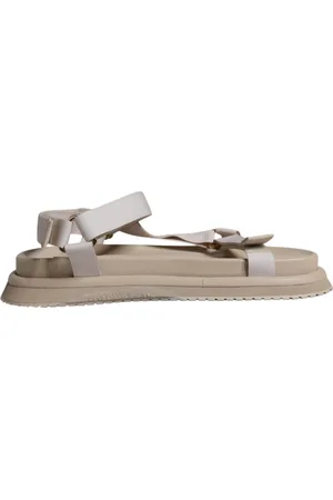 Dolce & Gabbana Flat Sandals, male, , Size: 11 US Leather Strap Sandals with Rubber
