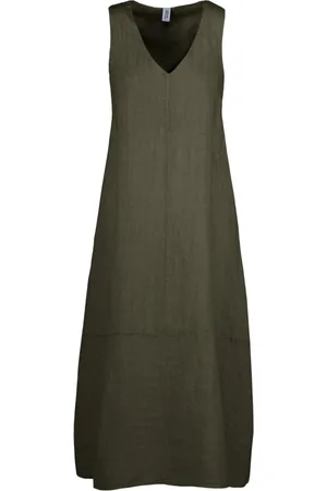 Bomboogie Maxi Dresses, female, , Size: M Linen A-line Maxi Dress