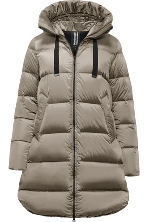 Bomboogie Down Jackets, female, , Size: 2XL Bright Nylon Long Down Jacket - Geneva
