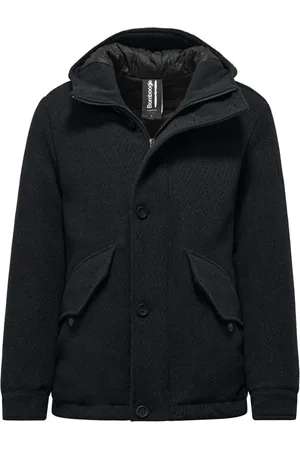 Bomboogie Winter Jackets, male, , Size: L Padded Wool-Blend Hooded Jacket