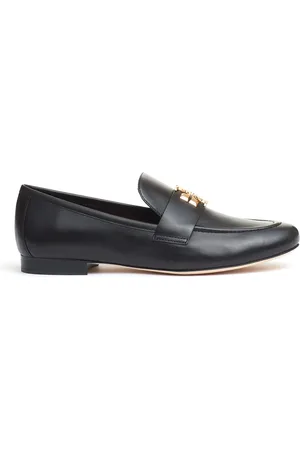 Tory Burch Loafers, female, , Size: 7 1/2 US Leather Mocassin with Logo