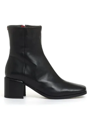 HALMANERA Heeled Boots, female, , Size: 6 1/2 US Leather Ankle Boot 60mm Heel