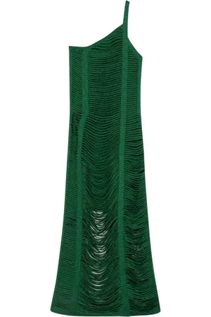 CIRCUS HOTEL Midi Dresses, female, , Size: XS One-Shoulder Fringed Dress