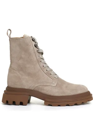 Hogan Lace-up Boots, female, , Size: 6 1/2 US Suede Ankle Boots