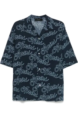 AMIRI Polo Shirts, male, , Size: S Bowling Shirt with All-over Logo
