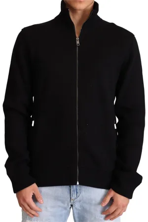 Dolce & Gabbana Cardigans, male, , Size: S Elegant High Neck Cashmere Blend Sweater