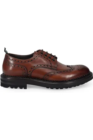 Green george Laced Shoes, male, , Size: 8 US Leather Flat Shoes Stylish Quality
