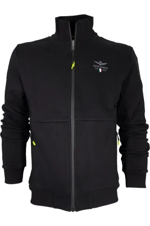 Aeronautica Militare Zip-throughs, male, , Size: 4XL Sporty Cotton Zip-Up Sweater Fe1944