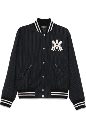 AMIRI Bomber Jackets, male, , Size: M Pinstriped Bomber Jacket with Logo