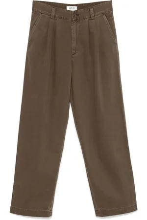 AGOLDE Straight Trousers, male, , Size: W28 Cotton Twill Pleated Trousers