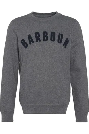 Barbour Sweatshirts, male, , Size: M Prep Logo Crew Sweatshirt Grey Marl