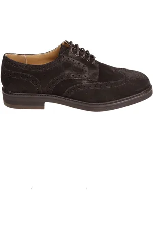 Berwick Laced Shoes, male, , Size: 8 US Dark Peat Leather Derby Shoes