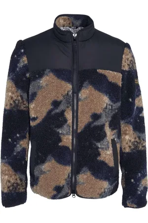 Barbour Zip-throughs, male, , Size: XL Camo Drafthouse Fleece Jacket