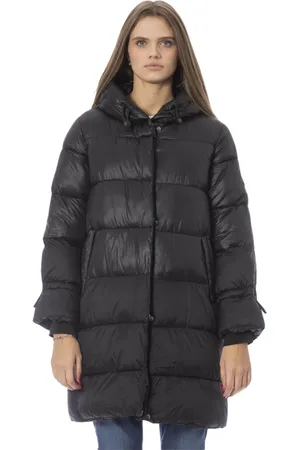 BALDININI Winter Jackets, female, , Size: XL Long Puffer Jacket with External Pockets