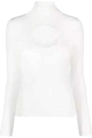 Courrèges Turtlenecks, female, , Size: M Sweater with Neckline Cut