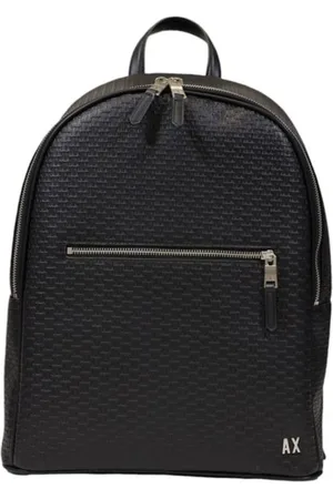 Armani Exchange Backpacks, male, , Size: ONE SIZE Durable Polyester Backpack with Multiple Compartments
