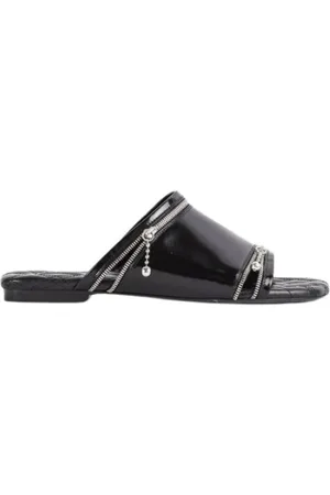 Burberry Sliders, male, , Size: 3 US Leather Peep Sandal