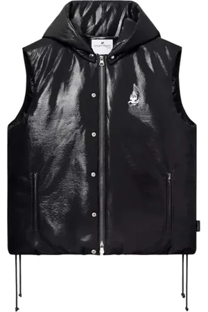 Courrèges Vests, male, , Size: M Vinyl Hooded Vest Shiny