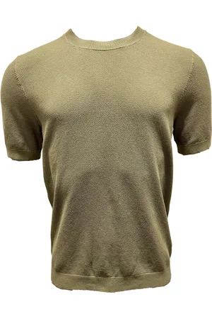 Circolo T-Shirts, male, , Size: S Knit T-Shirt Roundneck Olive