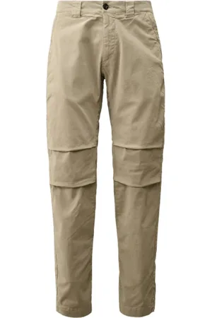 C.P. Company Slim-fit Trousers, male, , Size: S Vintage Khaki Stretch Sateen Ergonomic Pants