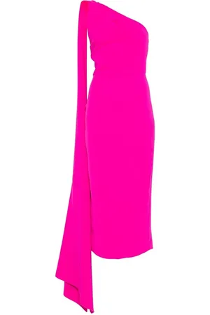 Solace Party Dresses, female, , Size: 2XS Magenta One-Shoulder Dress with Scarf