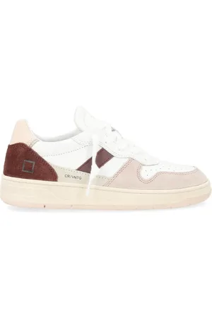 D.A.T.E. Sneakers, female, , Size: 6 US Vintage Calf White-Pink Court Sneakers