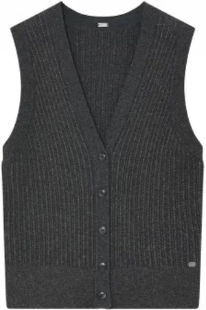 gustav Cardigans, female, , Size: XS Knit Vest with Lurex and Wool