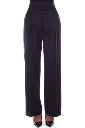 Dondup Straight Trousers, female, , Size: M Trousers with Logo Zipper Closure